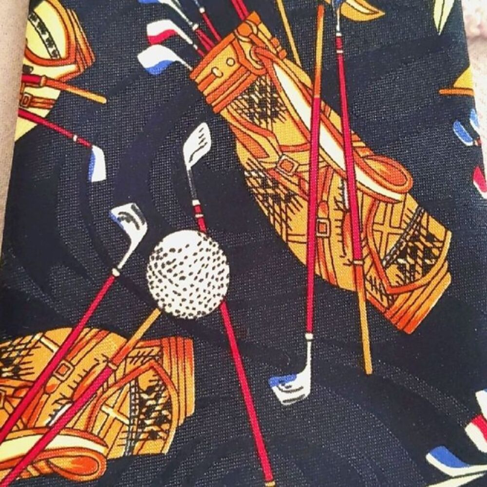 Neck Tie Golf Sports Navy Blue Office Work Professional Masters